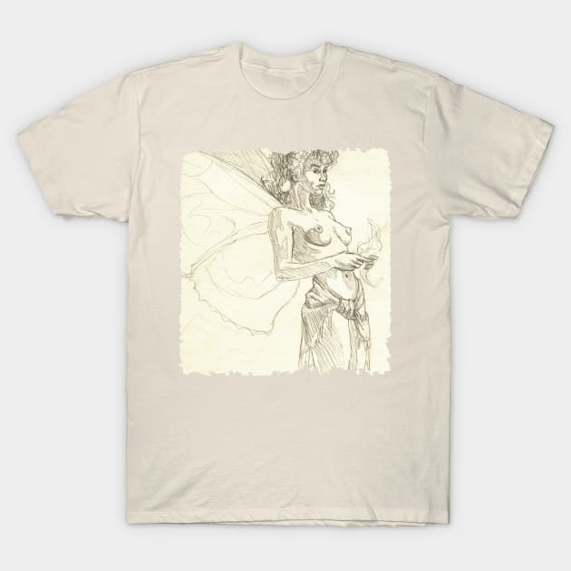 Pensive fairy T-Shirt by DarlaHallmark